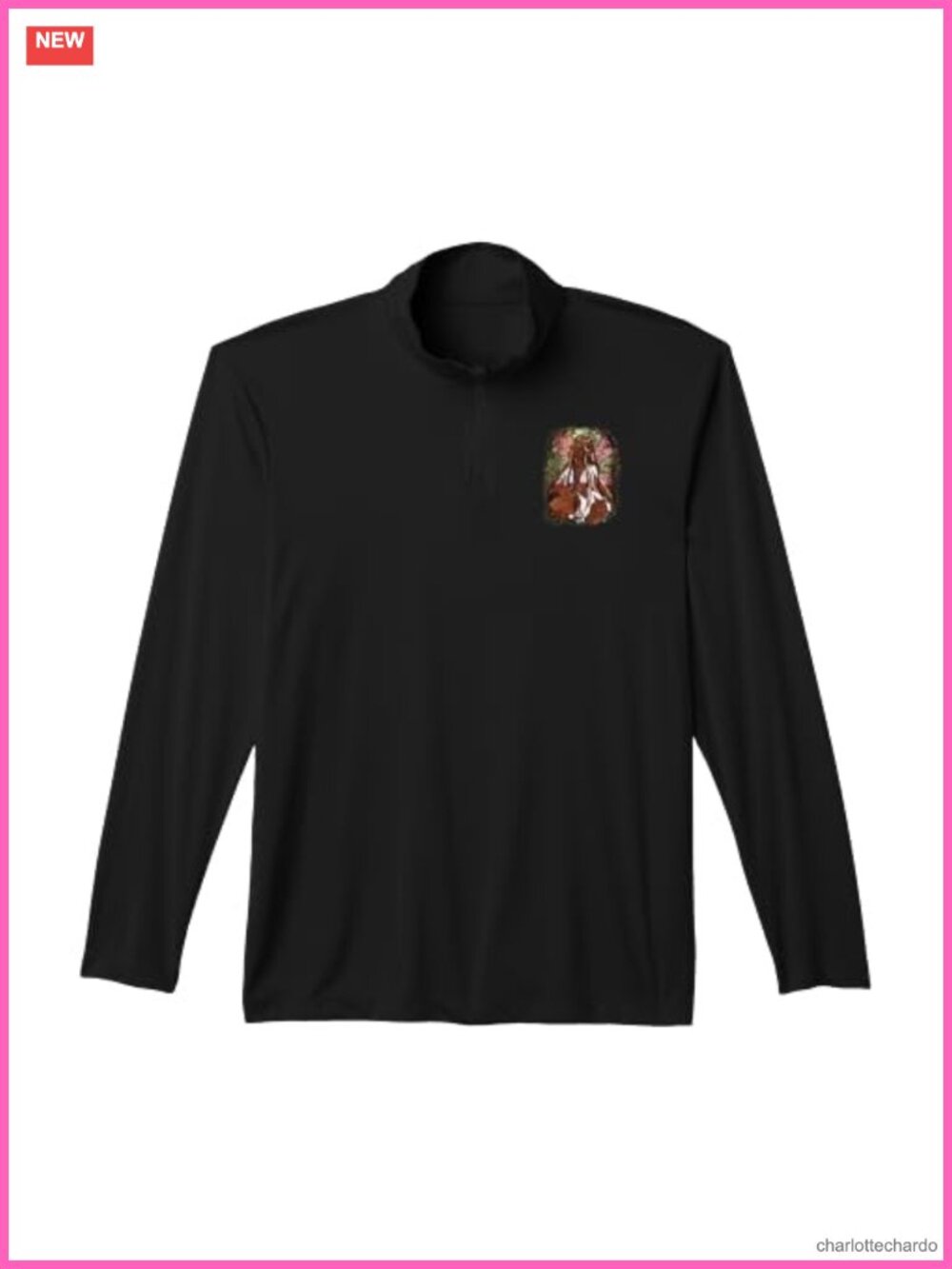 Women's Fantasy Fairy Tale Quarter-Zip Pullover Top Polyester Athletic Fit